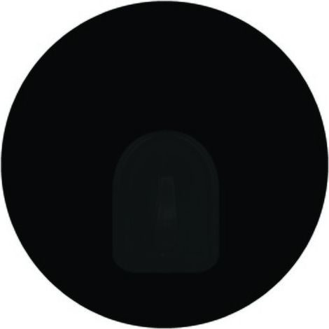 Juego de 2 ganchos de pared redondos  negro MSV