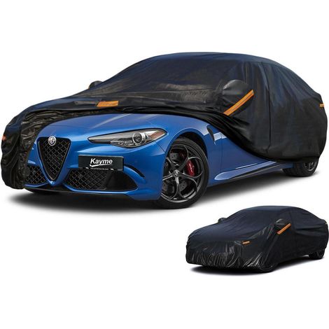 Autoplane Wasserdicht Atmungsaktiv für Alfa Romeo Giulia (2016-2025) Schwarz (1/5)