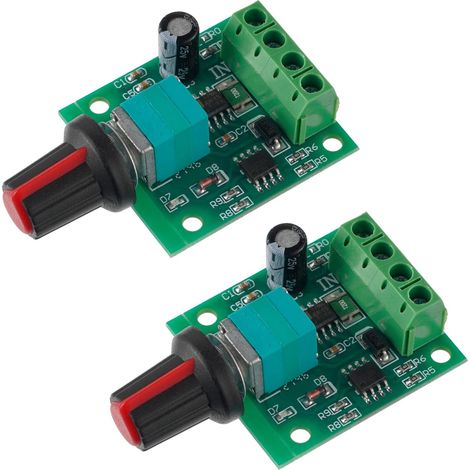 Regolatore di velocità del motore CC a bassa tensione PWM 1,8 V 3 V 5 V 6 V 12 V 2 A 30 W Interruttore di controllo regolabile 1803BK 1803B (confezione da 2 pezzi)