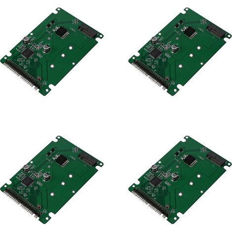 Schlüsselkonverter-Adapterkarte für 4 M.2 NGFF B+M 44-Pin 2,5-Zoll-SSDs (mit Gehäuse) (1/3)