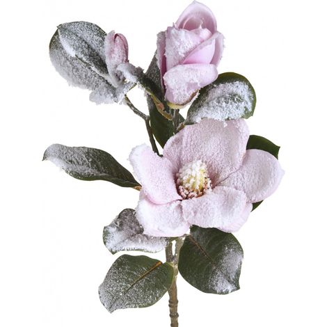 Ramo decorativo Magnolia decorazione natalizia per composizioni floreali da 76 cm