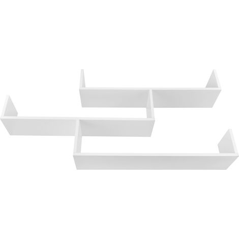 Estantería de pared con 3 superficies de almacenamiento 119 cm blanco 030005202