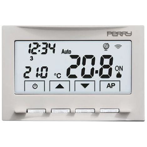 PERRY Cronotermostato Wi-Fi da incasso con alimentazione 230V - 1TXCDS29WIFI
