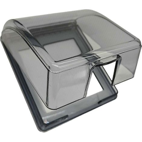 Cache-prise étanche pour prise électrique, 1 prise, universel, étanche, pour interrupteur de lampe, cuisine et piscine.-Clear Black (1/5)