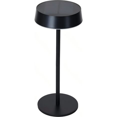 Lampe d'ambiance solaire LED, noire, 2,4 W, IP44, étanche, pour le jardin et la maison, sans fil (1/4)