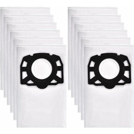 12 Sacs Aspirateur pour Karcher WD4 WD5 WD6 Premium, adapté pour Karcher MV4, MV5, MV6 aspirateur eau et poussière 2.863-006.0 (1/5)