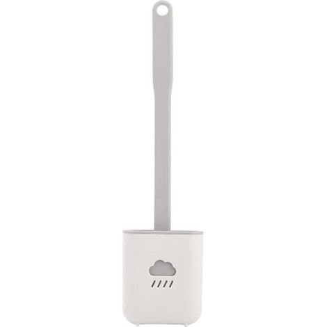 Toilet Brush Crevice Cleaning Toilet Flush Brush Soft Soft with Base Toilet Brush (1/5)