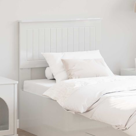 vidaXL Tête de lit Blanc Brillant Bois d'ingénierie (1/5)