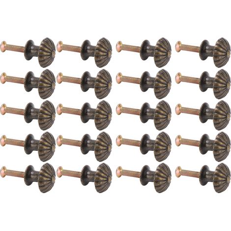 20 mini poignées de meubles rétro en forme de champignon pour tiroirs et boîtes à bijoux (1/5)