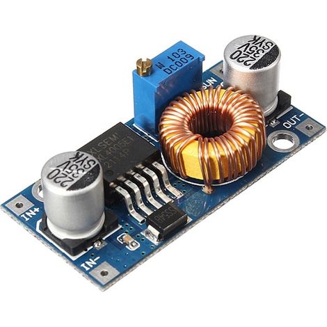 Convertidor DC-DC, XL4005E Alimentador Regulable (5A -1.25V-32V) - Electronica, Arduino, Fuente. (1/2)