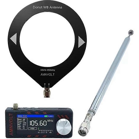 Amnvolt SI4732 ESP-32-S3 Récepteur Radio 0.5-108mhz LSB USB AM FM HF SW MW VHF Radio avec Antenne DSP Radio 1.9Inch (1/5)