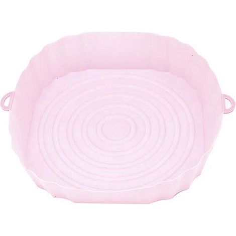 21 cm Airfryer-Kochplatte, Frittierkorb für Hähnchen, rosa Silikonmatte (1/5)