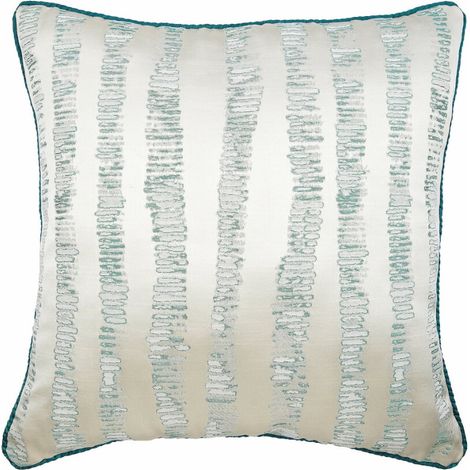 Funda de almohada jacquard azul verdoso de 24x24 pulgadas, funda de cojín cuadrada abstracta a rayas de 60x60 cm, funda de cojín azul