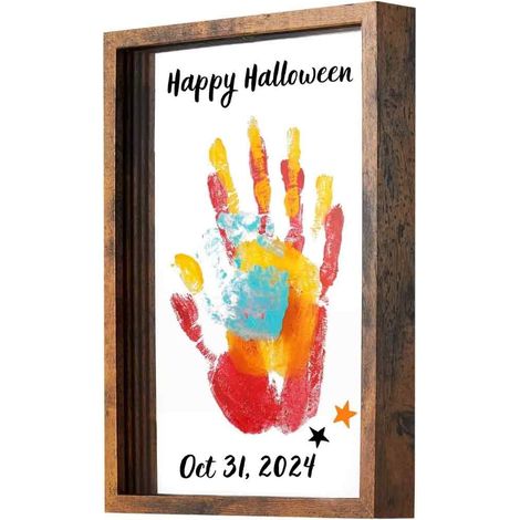 Cadre photo transparent pour empreintes de mains familiales, impression d'art à faire soi-même, souvenir, empreintes de mains multijoueurs, cadre photo à faire soi-même