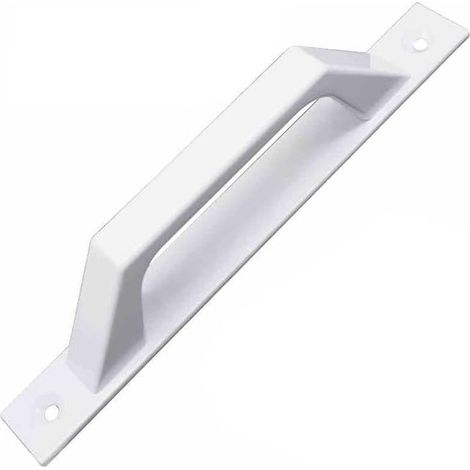 Weißer Aluminium-Rechtsgriff für Schiebe- oder Drehtüren, 198 x 25 x 40 mm, praktisch und komfortabel (1/4)