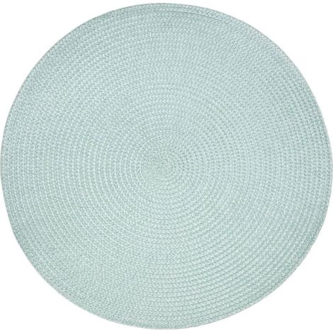Set de Table Rond "Tressé" 38cm Vert Céladon