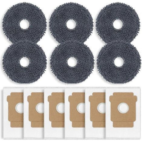 Juego de 12 piezas de repuesto: bolsas para el polvo y toallitas de limpieza para la aspiradora robot iRobot Roomba Plus 405 Combo/505 Combo. (1/5)