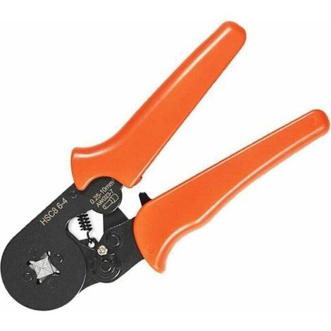 Pince à sertir HSC8 6-4 pince à sertir tubulaire VE auto-ajustable terminal de presse à froid en forme d\\'aiguille 0,25-10 mm quatre côtés (1/5)