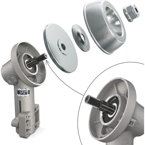 1PZ FG7-FS1 Cabezal de engranaje de 10 dientes para cortacésped, repuesto para STIHL FS120 FS200 FS220 FS250 FS400 FS450 Engranaje cónico universal para desbrozadoras (1/5)