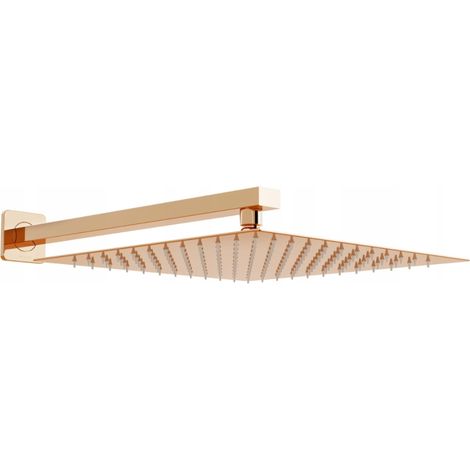 Mexen Slim soffione doccia 30 x 30 cm con braccio doccia, oro rosa - 79130112-60 (1/3)