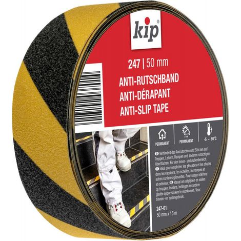 Nastro non slip 247 giallo/nero 50mm x 15m