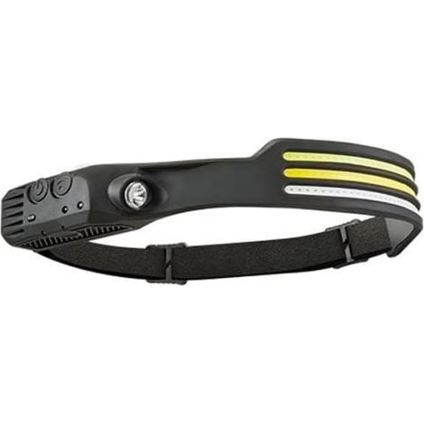 Lampe Frontale LED Rechargeable, Bandeau Lumineux LED, Faisceau Large 230° avec capteur de Mouvement pour Adultes, idéale pour Le Camping et la randonnée en Pleine Nature (1/5)
