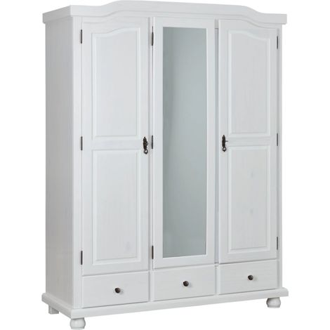 Armadio Links kappl in pino massello finitura bianco l.150x56x200h. articolo in kit - Inter Link (1/10)