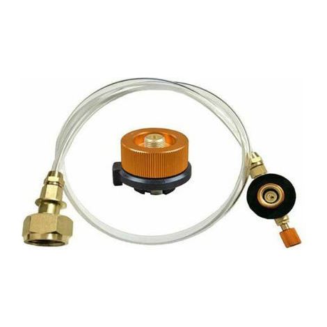 Adattatore per fornello da campeggio - Riempimento bombolette di propano - Cottura potente - Tubo da 600-650 mm (1/4)