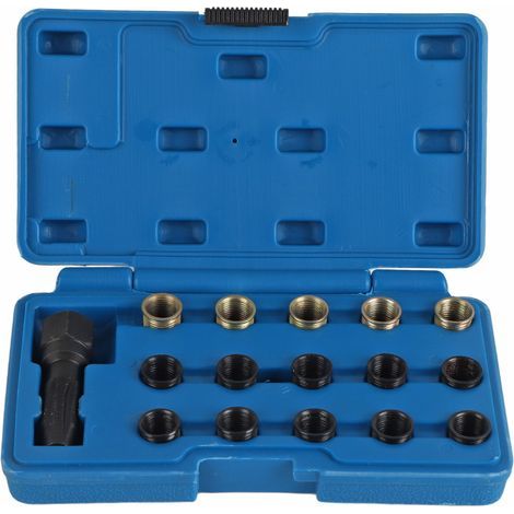 Outil de Réparation de Bougie M14x1.25, Kit de Taraudage Portable en Acier Carbone pour Rétablir le Filetage (1/5)