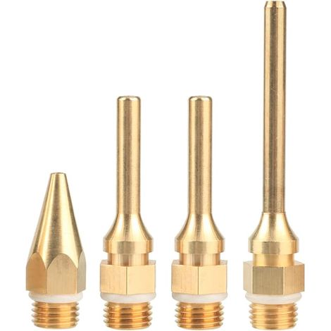Kit de 4 Pièces Buse de Pistolet à Colle Chaude en Cuivre, Buses Interchangeables de Diamètre de Filetage 10,8mm Outil Accessoire de Remplacement pour Pistolet Thermofusible (1/5)