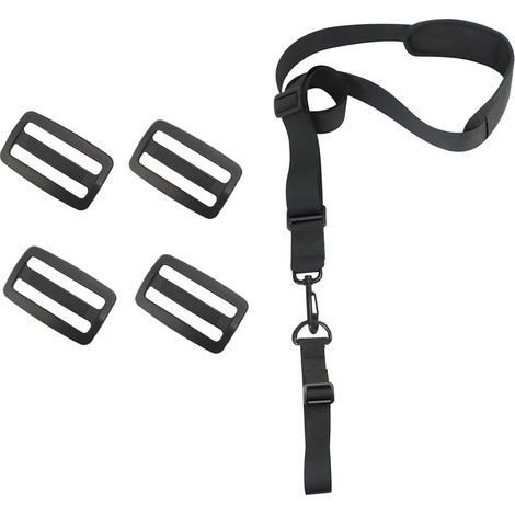 Harnais de Débroussailleuse Sangles D\'épaule Réglables Harnais Professionnel Universel Bandoulière Tondeuse Nylon pour Débroussailleuse, Tondeuse à Gazon (Livré avec 4 boucles de rechange) (1/5)