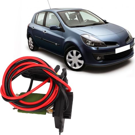 Ej.Life Auto Gebläsemotor Widerstand, Auto Heizung Gebläsemotor Widerstand mit Kabelbaum 7701209803Ersatz für Clio MK III Klimaanlagen- und Heizungssteuerungen (1/5)