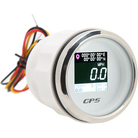 Compteur de vitesse GPS 52 mm, odomètre, alimentation CC 9-32 V, autonomie, étanchéité IP67, antibuée, universel pour bateau, camping-car et moto (1/5)