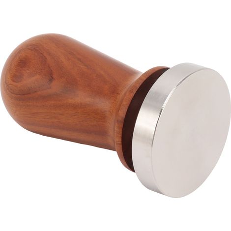 Kaffeetamper aus Edelstahl mit flachem Boden und Holzgriff, Kaffeepulverpresse, 53 mm/2,1 Zoll Tamperwerkzeug (1/5)