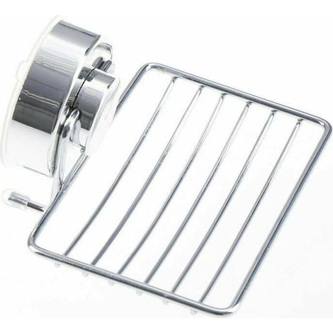 Porte-savon mural suspendu, panier de douche en acier inoxydable antirouille, avec ventouse, panier profond pour le rangement du savon, séchage rapide, sans perçage, pour salle de bain et cuisine. (1/5)