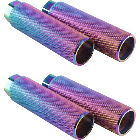 4 Pièces Repose-Pieds en Alliage D'Aluminium pour Vélo 3/8 Pouces Repose-Pieds-Levier Poignée Cylindrique Repose-Pieds D'Essieu Antidérapants (1/5)