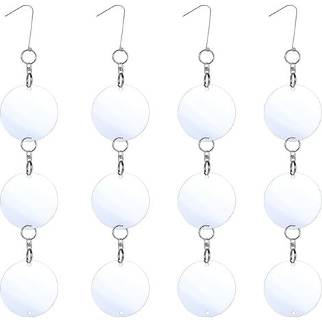 Juego de 12 discos reflectantes para ahuyentar pájaros, reflectores de aves para mantener alejadas aves como palomas y aves migratorias, adecuados para el jardín, porche y ventanas.