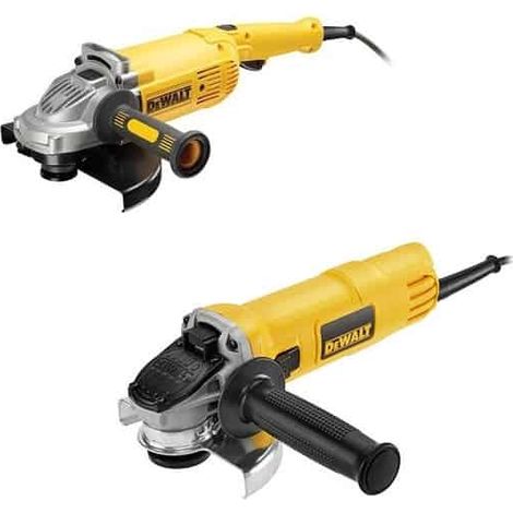 Dewalt – Meuleuse Duo 125/230 mm DWE492TWIN2 – 2200W et 900W – Régime à vide 6600 et 11800 tr/min – Pour coupes profondes et précises (1/3)
