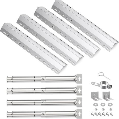 Tube de Brûleur Réglable pour Campingaz,Blooma,Charbroil,FirePlus,Pièces de Rechange de Universal Barbecue Brûleur en Acier Inoxydable,Brûleur Universel de Tube réglables (45629+42204 4PC, 30 à 72 CM) (1/5)