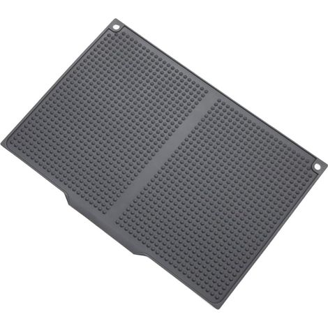 Tapis d'égouttage en silicone, 45 x 31 cm, tapis isolant thermique, adapté aux cuisines domestiques et professionnelles, noir (1/5)