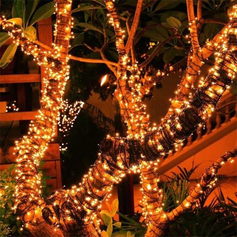 22 m lange, wasserdichte Solar-Lichterkette mit 200 LEDs für den Außenbereich – ideal für Garten, Weihnachten und Partydekoration (1/5)
