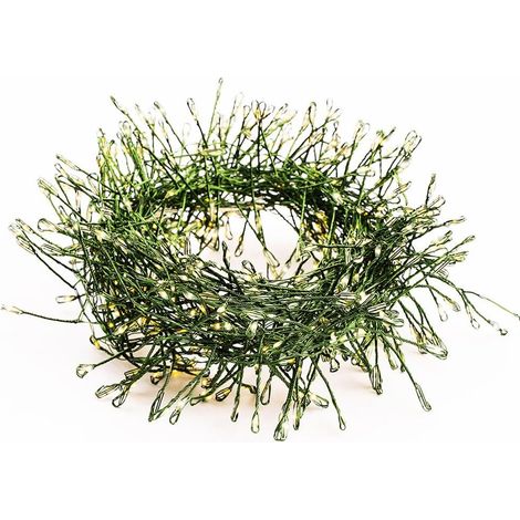 Guirlande Lumineuse avec Prise,15M 500 LEDs, Fil Vert Grappe de LEDs Étanche, 8 Modes avec Télécommande, Lumière Scintillante pour Intérieur/Extérieur, Jardin Chambre Sapin de Noël,Blanc Chaud (1/3)
