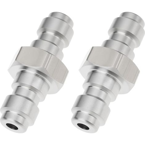 Lot de 2 Raccords Adaptateurs Mâles à Déconnexion Rapide de 8 Mm Et 4500 Psi en Acier Inoxydable pour Cylindre de Remplissage (1/5)