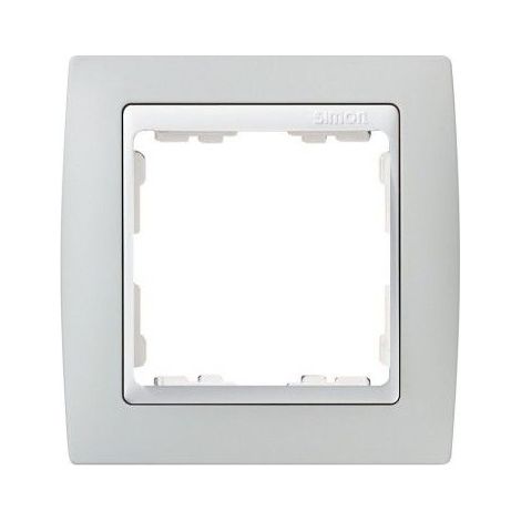 Marco 1 elemento gris zócalo blanco SIMON 82 82611-33