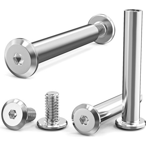 30 Pièces Vis de Connexion M4x30, Vis Assemblage Meuble, Connecteurs d'armoire, en Acier Inoxydable A2 V2A, Pour Connecter des Meubles, des Armoires, des Planches (1/5)