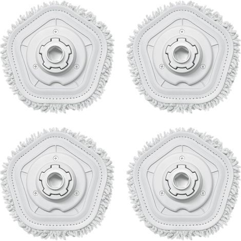 Lot de 4 têtes de rechange pour Xiaomi Dreame W10/Pro, robot de nettoyage Dreame W10, serpillère de rechange haute absorption d'eau et de saleté, pour tous les types de sols (1/5)