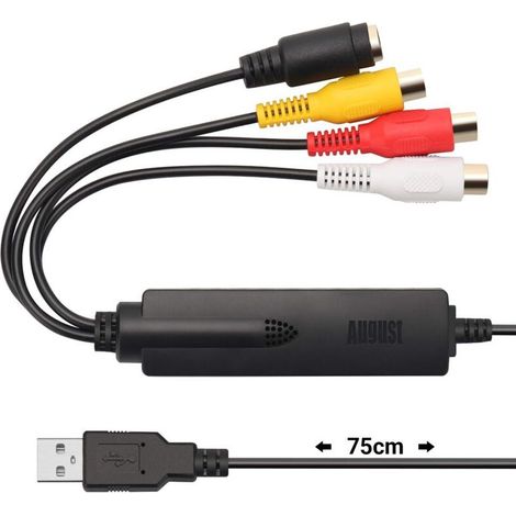 Convertisseur Video Audio Analogique Numérique USB-Logiciel inclus convertir depuis magnétoscope & caméscope NPTERBL (1/5)