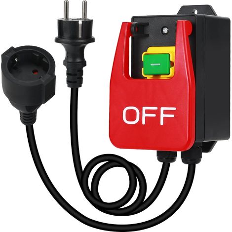 CCYKXAA Single Phase Switch, Push Button Switch, Safety Switch with Socket Machine Switch for Quickly Turning Off the Milling Table and Other Devices (1/5)