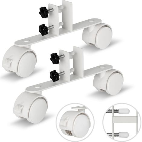 Randaco Piedini di supporto per radiatori, kit di piedini di montaggio a pavimento per radiatori, 8 supporti metallici con rotelle per radiatori (1/5)