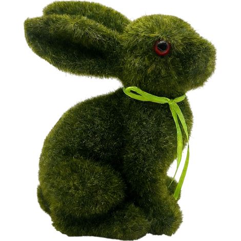 Statue de lapin en gazon artificiel, ornement de pâques,